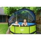 Piscine EXIT Lime &oslash;244x76cm avec pompe filtrante et d&ocirc;me - vert