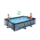 Piscine EXIT Stone 300x200x65cm avec pompe filtrante - grise