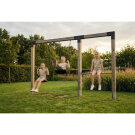 EXIT Linea Robust 110 Balançoire double en bois avec barre fixe