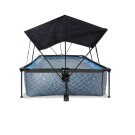 Piscine EXIT Stone 300x200x65cm avec pompe filtrante et voile d'ombrage - grise