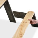 Table d'activités, sable et eau, et de pique-nique (1 banc) avec parasol et outils de jardinage EXIT Aksent
