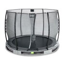 Trampoline enterré EXIT Elegant ø305cm avec filet de sécurité Economy - gris