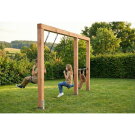 EXIT Linea Massiv 140 Balan&ccedil;oire double en bois avec barre fixe