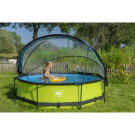 Piscine EXIT Lime ø300x76cm avec pompe filtrante et dôme - vert