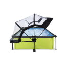 Piscine EXIT Lime 300x200x65cm avec pompe filtrante et d&ocirc;me - vert
