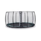 Trampoline EXIT InTerra groundlevel ø366 cm avec filet de sécurité - vert