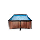Piscine EXIT Wood 220x150x65cm avec pompe filtrante - marron