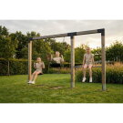 EXIT Linea Robust 110 Balançoire double en bois avec barre fixe