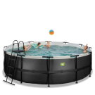 Piscine EXIT Black Leather ø450x122cm avec pompe filtrante - noir