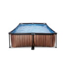 Piscine EXIT Wood 300x200x65cm avec pompe filtrante - marron