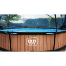 Piscine EXIT Black Wood &oslash;360x76cm avec pompe filtrante et d&ocirc;me - noir
