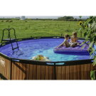Piscine EXIT Black Leather ø427x122cm avec pompe filtrante à sable - noir