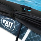 Piscine EXIT Stone 300x200x65cm avec pompe filtrante et voile d'ombrage - grise