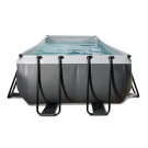 Piscine EXIT Black Leather 540x250x122cm avec pompe filtrante à sable - noir