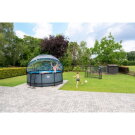 Piscine EXIT Black Leather ø360x122cm avec pompe filtrante à sable et dôme - noir