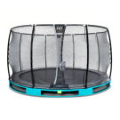 Trampoline enterré EXIT Elegant Premium ø366cm avec filet de sécurité Deluxe - bleu