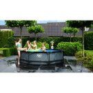 Piscine EXIT Stone ø300x76cm avec pompe filtrante - grise