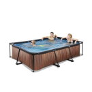 Piscine EXIT Wood 300x200x65cm avec pompe filtrante - marron