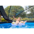 Piscine EXIT Black Leather ø360x122cm avec pompe filtrante à sable et dôme et pompe à chaleur - noir