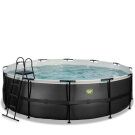 Piscine EXIT Black Leather ø488x122cm avec pompe filtrante - noir