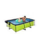 Piscine EXIT Lime 220x150x65cm avec pompe filtrante et dôme - vert
