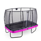 Trampoline EXIT Elegant Premium de 244x427cm avec filet de sécurité Deluxe - violet