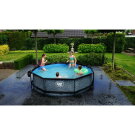 Piscine EXIT Black Wood &oslash;300x76cm avec pompe filtrante - noir