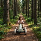 EXIT Foxy kart &agrave; p&eacute;dales pour enfants vert | kart &agrave; p&eacute;dales d&egrave;s 2 ans
