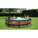 Piscine EXIT Black Wood ø360x76cm avec pompe filtrante - noir