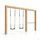 EXIT Linea Massiv 140 Balan&ccedil;oire double en bois avec barre fixe