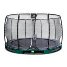 Trampoline enterré EXIT Elegant Premium ø366cm avec filet de sécurité Deluxe - vert