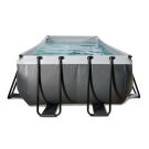 Piscine EXIT Black Leather 540x250x122cm avec pompe filtrante à sable - noir