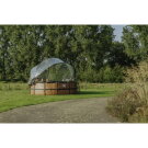Piscine EXIT Black Leather ø427x122cm avec pompe filtrante à sable et dôme - noir