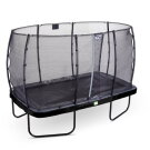 Trampoline EXIT Elegant de 214x366cm avec filet de sécurité Economy - noir