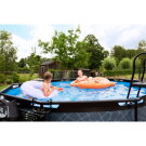 Piscine EXIT Black Leather ø360x122cm avec pompe filtrante à sable - noir