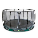 Trampoline enterré EXIT Elegant Premium ø366cm avec filet de sécurité Deluxe - vert