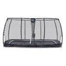 Trampoline EXIT Supreme groundlevel 244x427cm avec filet de sécurité - noir