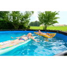 Piscine EXIT Wood ø488x122cm avec pompe filtrante - marron