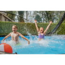 Piscine EXIT Stone ø427x122cm avec pompe filtrante à sable et dôme et pompe à chaleur - grise