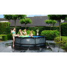 Piscine EXIT Black Wood &oslash;300x76cm avec pompe filtrante - noir