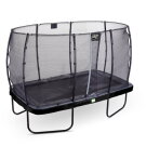 Trampoline EXIT Elegant de 244x427cm avec filet de sécurité Economy - noir