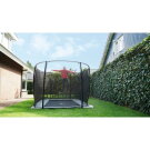 Trampoline EXIT InTerra groundlevel 214x366 cm avec filet de sécurité - gris