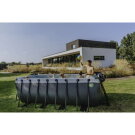 Piscine EXIT Black Leather 400x200x122cm avec pompe filtrante &agrave; sable - noir