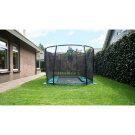 Trampoline EXIT Supreme groundlevel 214x366cm avec filet de sécurité - noir