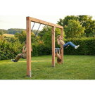 EXIT Linea Massiv 140 Balan&ccedil;oire double en bois avec barre fixe