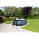 Piscine EXIT Black Leather ø360x122cm avec pompe filtrante à sable - noir