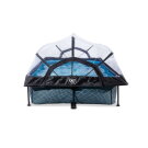 Piscine EXIT Stone 300x200x65cm avec pompe filtrante et d&ocirc;me - grise