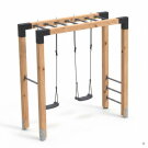 EXIT Linea Robust 110 Barre de singe en bois avec balançoire double