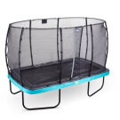 Trampoline EXIT Elegant de 214x366cm avec filet de sécurité Economy - bleu