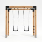 EXIT Linea Robust 110 Barre de singe en bois avec balan&ccedil;oire double